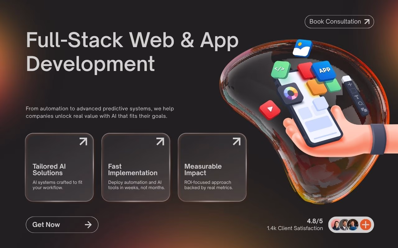 Full-Stack Web & App Development service by RankUp Metrics